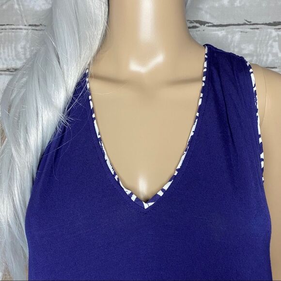 NWT Oscar de la Renta Pink Label Blue Tank Size Medium - Picture 2 of 7